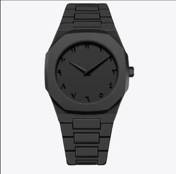 Black aura arabic watch for men premium quality - Image 2