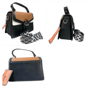 Luxury Women's Handbag Pakistan, Black Brown Handbag, PU Leather Handbag Pakistan,