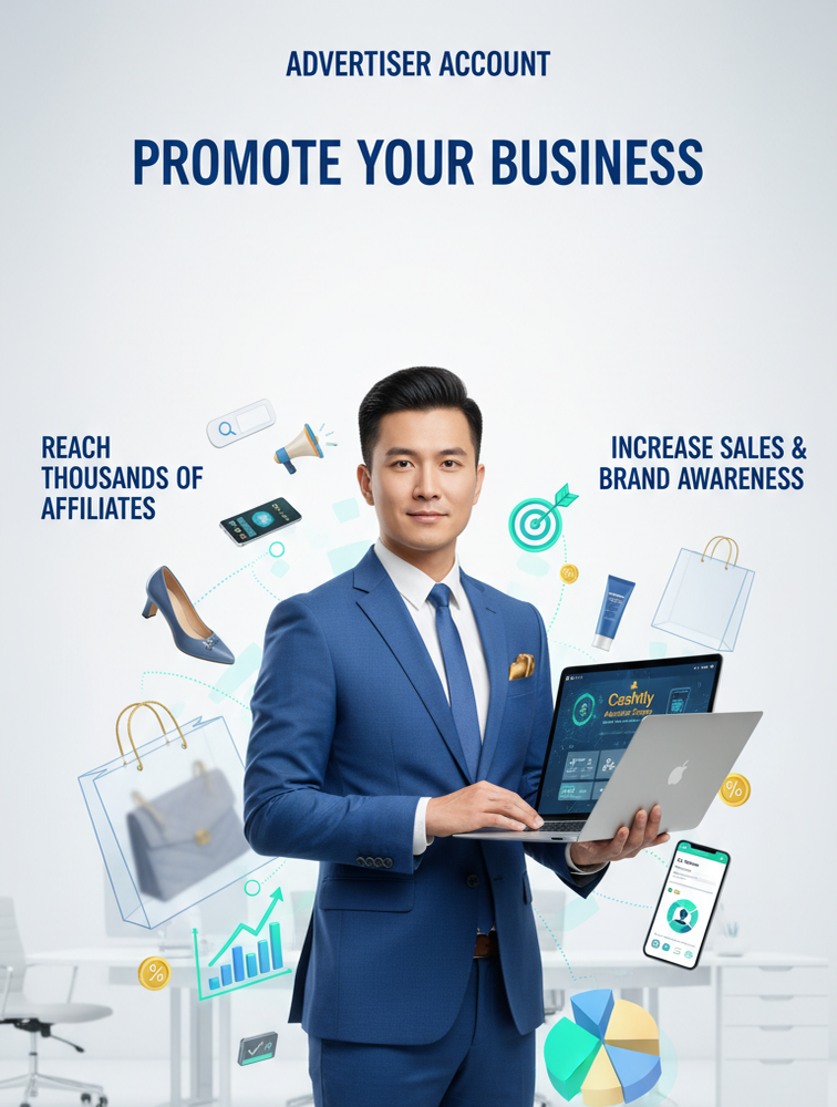 Start Promoting Today, Advertiser Account, Cashtly Affiliate Program