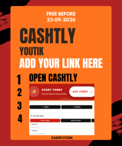 Register Cashtly youtik post vidoe