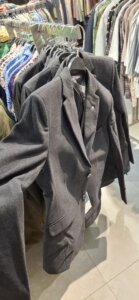 Coat blue and black